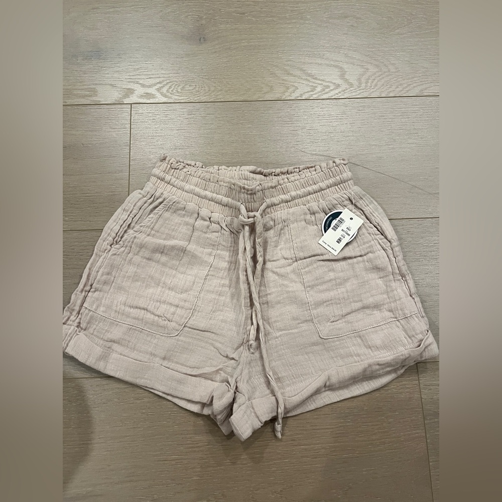 Aeropostale Women's Beige Drawstring Shorts